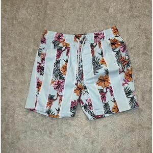 Good Vibes multicolored floral and striped chino shorts Size Medium